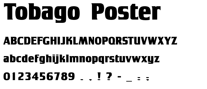 Tobago Poster font